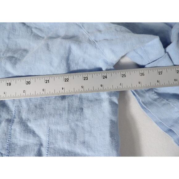 Democracy Democracy Womens Sz Medium Linen Blouse Top Button Up Oversized Boxy L - Picture 12 of 15